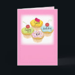 16th födelsedag för lycklig sötsak, rosa kort för<br><div class="desc">Vad kunde vara mer sweeter än ett rosa muffinkort för den roterande sötsaken 16 för den unga kvinnan! Läs det inre meddelandet!</div>
