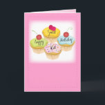 16th födelsedag för lycklig sötsak, rosa kort för<br><div class="desc">Vad kunde vara mer sweeter än ett rosa muffinkort för den roterande sötsaken 16 för den unga kvinnan! Läs det inre meddelandet!</div>