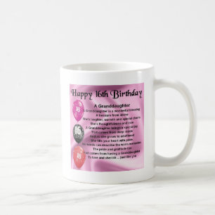 16th födelsedag för sondotterdikt kaffemugg