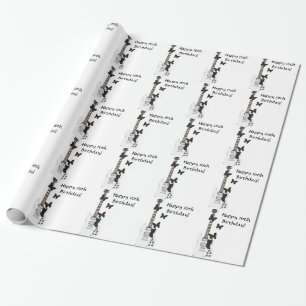 16th Födelsedag-, gitarr- & fjärilsgåvapapper Presentpapper