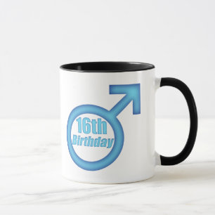 16th födelsedaggåvor för pojkar mugg
