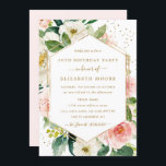 16th födelsedaginbjudan för modern rodna guld- inbjudningar<br><div class="desc">Modernare blom- födelsedaginbjudningar i lite det Bayleigh lagret!</div>