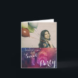 16th Foto för födelsedagsfestgalaxkonstellationer Inbjudan<br><div class="desc">Cards den söta 16th födelsedagsfesten vikta inbjudanfotoet mallar - chic konstellation numrerar "16" med galaxen för utrymme för den ursnygga nebulaen för nattstjärnahimmel färgrika den kosmiska med konstellationer.
All textstil,  färger,  Sizes kan ändras till passformen dina behov.</div>