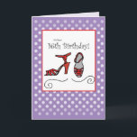 16th Girl Birthday Card, Shoes, Lila Polka dots Kort<br><div class="desc">Vilken roligt på födelsedagskort att skicka till en tjej som blir söt 16! Höghastighetsskorna,  blandade med roligt polka dots,  som har en lila bakgrund,  är verkligen ett uttryck för den 16-åriga flickans anda! Gör detta till en partikollinje med matchande tillgängligt frimärke!</div>