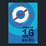 16th Inbjudan för födelsedagbassängparty<br><div class="desc">För en 16th födelsedag slogg ett skulle bassängparty bestämt fläcken! Skulle så denna inbjudan. Ett kort för födelsedag för buse- & fallkickhandling för kickoktanungen eller denälska vuxen. Splish stänk som detta ska, är en underbar tryckvåg. Hyra ut lokalen YMCA, låna en vän bassäng. Från ett rött & en vit uppsätta...</div>