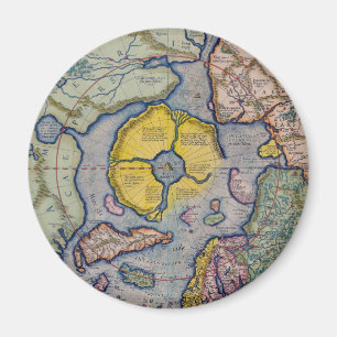 16th Karta för århundradeMercator nordpolen Magnet