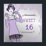 16th party för ryta sötsak för 20-talklaffflicka inbjudningar<br><div class="desc">För en rolig retro-themed födelsedagsfest sweet16! Alla standardtext kan fullständigt skräddarsy med dina egna wordings, och du kan också ändra typsnitt, storleksanpassar & färgar av texten. Använd personifiera det alternativ att ändra texten endast. För mer omfattande ändringar och däribland att ändra stilsorten, använder stilsortsfärg, stilsortsformatet eller textplaceringen, "skräddarsy den" alternativ....</div>