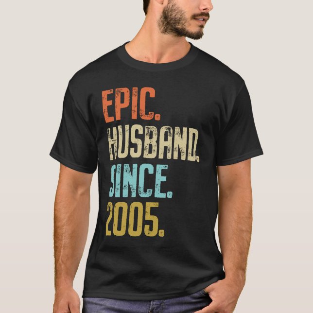 16th Wedding Anniversary For Him Epic Husband Sinc T Shirt (Framsida)
