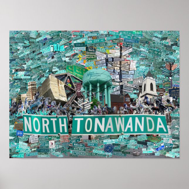 16x12 Poster, Streets of North Tonawanda NY Poster (Framsidan)