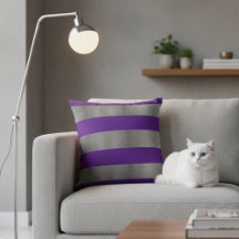16x16 Kudd för Grå Soffa - Purpur Rand