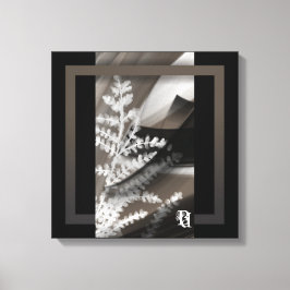 16x16" Terra's ömma viskning Abstrakt Brun Blomma Canvastryck