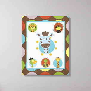16x20 Canvas Art Nursery Skriv ut Jungle Tales Saf