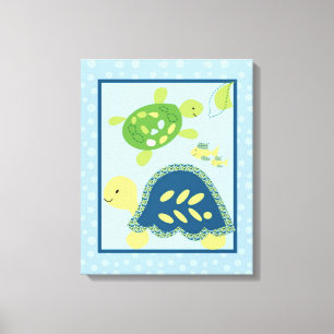 16x20 Canvas Art Nursery Skriv ut sköldpaddor Ocea
