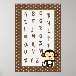 16x24 Nursery Art ABC-diagram Jungle Play Poster