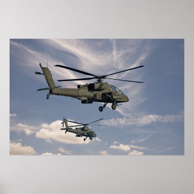 16x24 Skriv ut militära helikoptrar Poster (Framsidan)