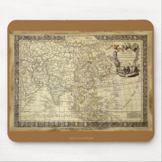 1700 ANTIQUE World MAP Mousepad Musmatta