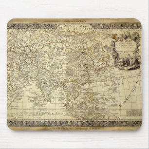 1700 ANTIQUE World MAP Mousepad Musmatta