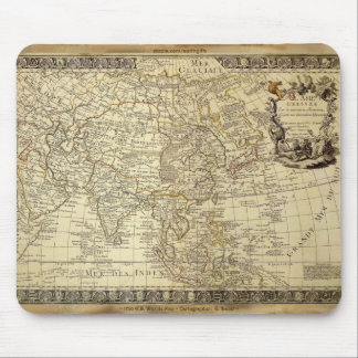 1700 ANTIQUE World MAP Mousepad Musmatta