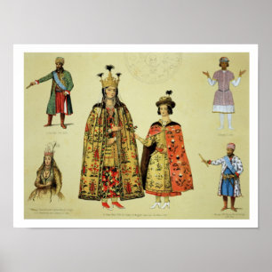 1700- och 1800-talets kostymer, tallrik 56 poster