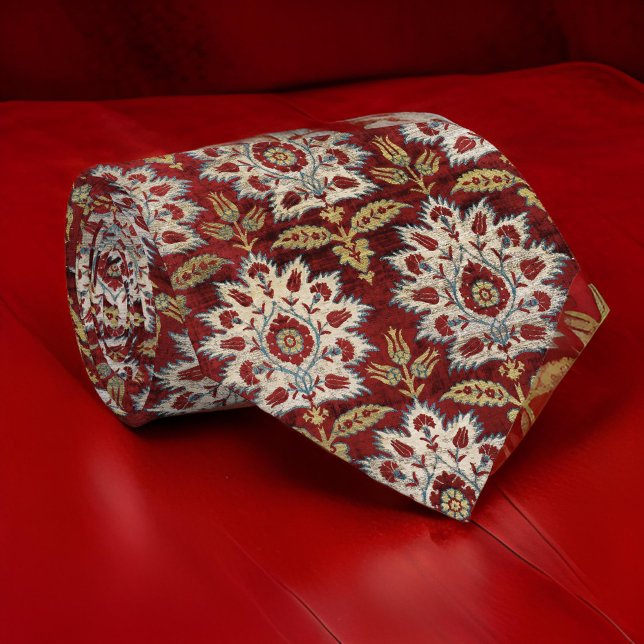 1700-talets burgundi-Benvit i Turkiet Slips (Skapare uppladdad)