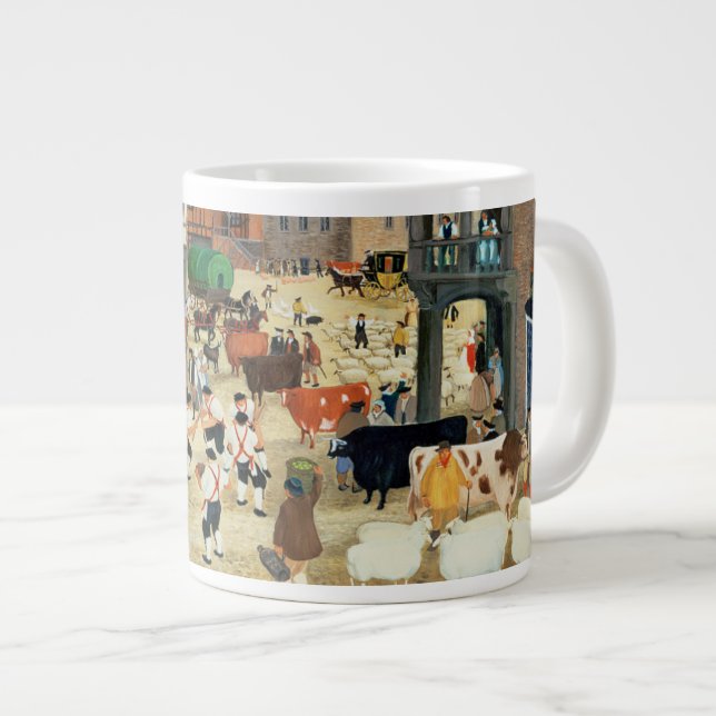 1700-talets marknad för boskap på Mayfair-tvilling Jumbo Mugg (Framsida höger)