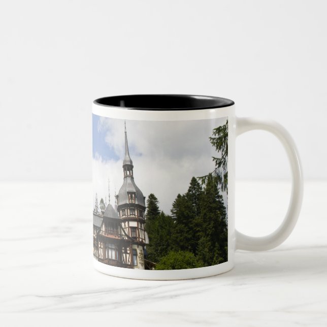 1700-talets Peles slott, Sinaia, Rumänien, Två-Tonad Mugg (Höger)