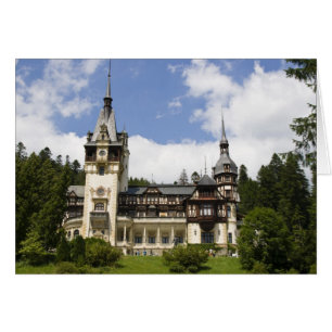 1700-tals slottet Peles, Sinaia, Rumänien, Hälsningskort