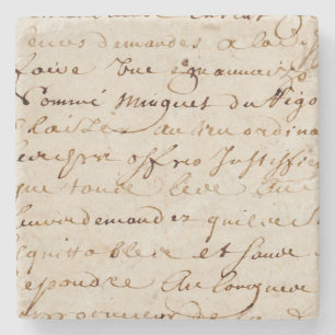 1700svintagefransk skrivar GrungeParchmentpapper Stenunderlägg