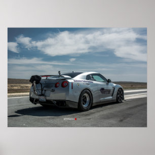 1700whp i världens snabbaste Nissan GT-R Poster
