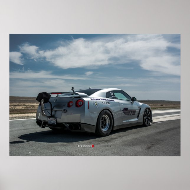 1700whp i världens snabbaste Nissan GT-R Poster (Framsidan)