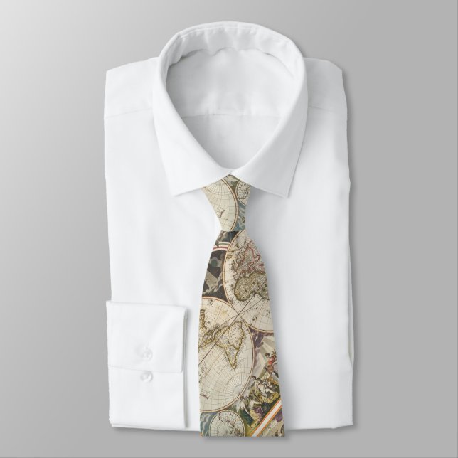 1702 en ny karta av världen slips (Bunden)