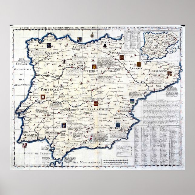 1705-1739 Spanien och Portugal Poster (Framsidan)
