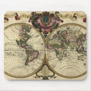 1720 Gamla världskartan Mousepad Musmatta