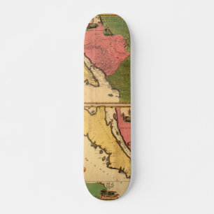 1720 Karta-La Kalifornien ou Nouvelle Caroline Mini Skateboard Bräda 18,5 Cm