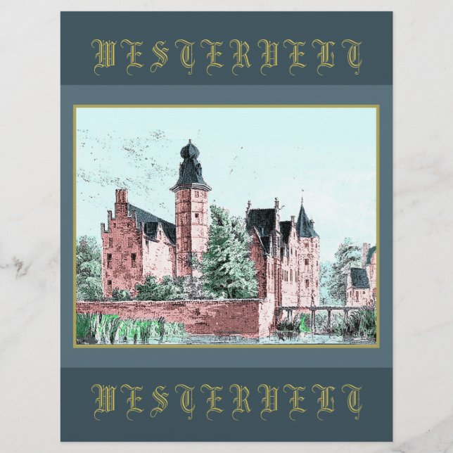 1729 A. de Haen Dutch Kasteel WESTERVELT (Baksida)