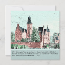 1729 A. de Haen Dutch Kasteel WESTERVELT Card
