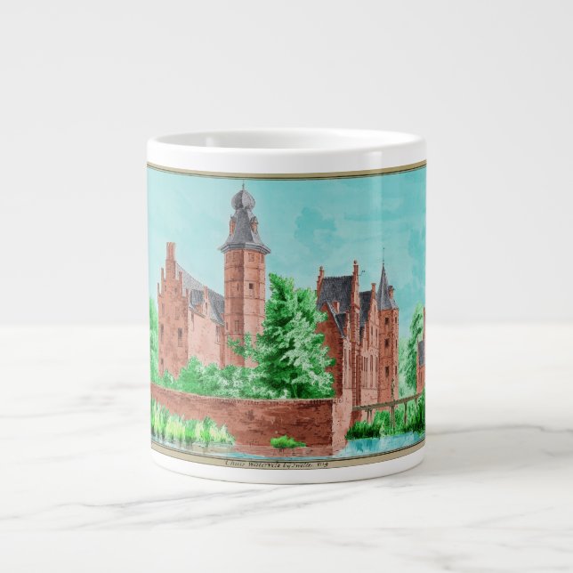 1729 A. de Haen Holländska Kasteel WESTERVELT .... Jumbo Mugg (Framsidan)
