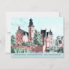 1729 A. de Haen Holländska Kasteel WESTERVELT Vyko Vykort