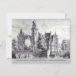 1729 A. de Haen holländska Kasteel WESTERVELT vyko Vykort