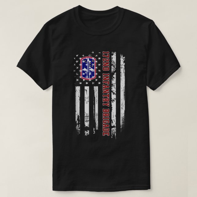 172:a infanteribrigaden Veteran USA flagga Veteran T Shirt (Design framsida)