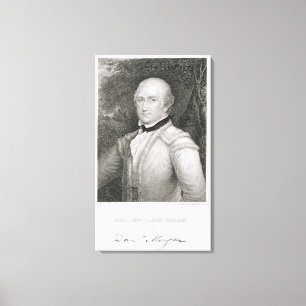 1736-1802) engrav för brigadgeneralGeneral Daniel Canvastryck