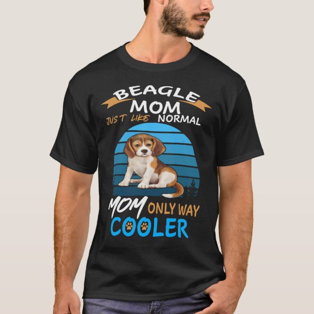 173 Beagle Mamma Cooler T Shirt (Framsida)