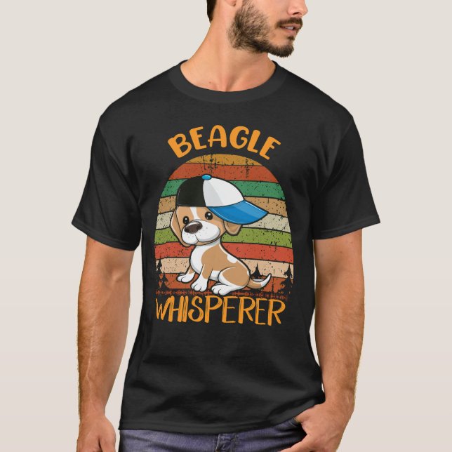 173 Beagle Whisperer T Shirt (Framsida)