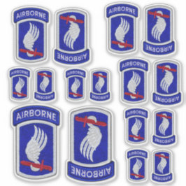 173:e ABN Airborne Brigade Himlar Soldiers Contour Klistermärken