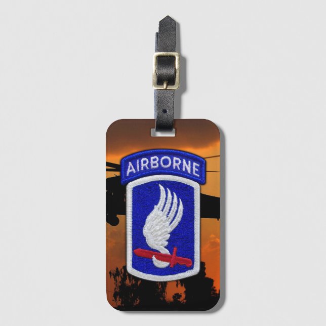 173:e ABN Airborne Division Patch Luggage Bagagebricka (Framsida vertikal)