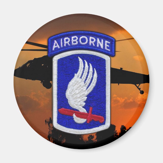 173:e ABN BDE Airborne Brigade Himlar Soldiers Vet Magnet (Framsidan)