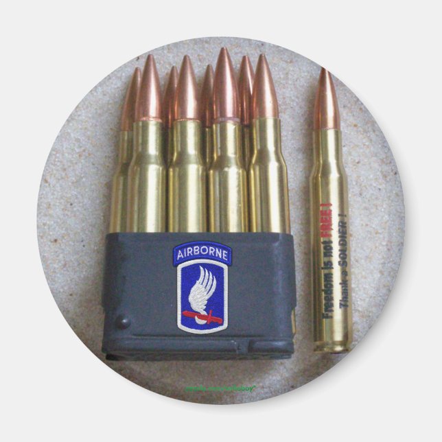 173:e ABN BDE Airborne Brigade Himlar Soldiers Vet Magnet (Framsidan)