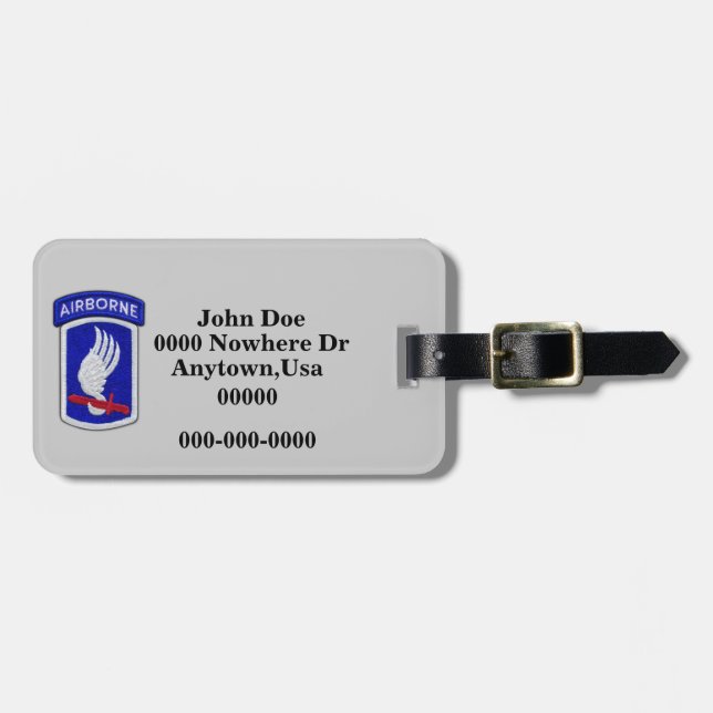 173:e ABN BDE-bagagemärke för luftburet brigadekor Bagagebricka (Horisontell Framsida)