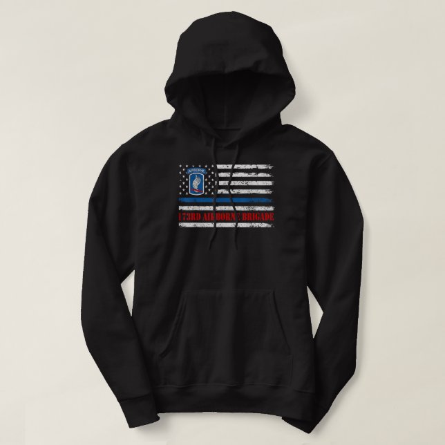 173:e Airborne Brigade American Flagga Shirt Veter Hoodie (Design framsida)