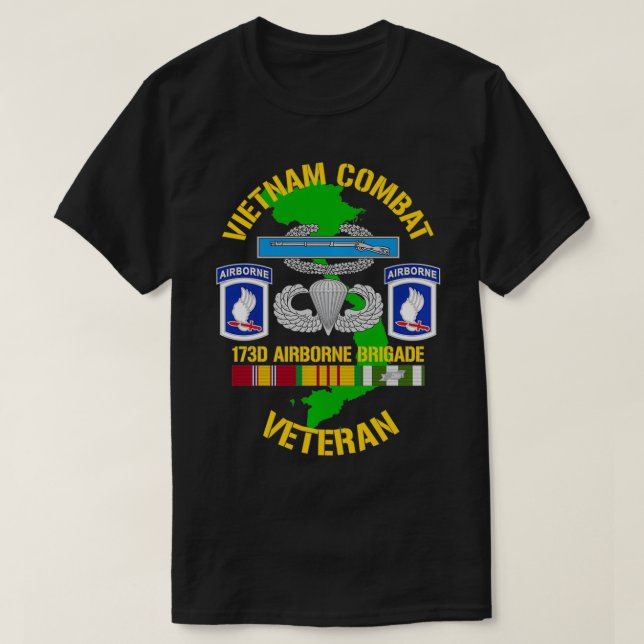 173:e Airborne Brigade Vietnam Combat Veteran Pul T Shirt (Design framsida)